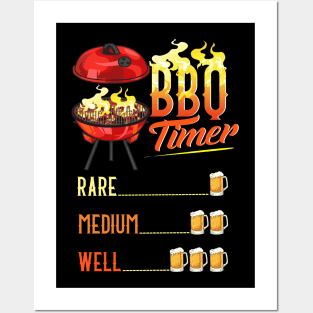 BBQ Timer Funny Barbecue Grill Gift BBQ Grill Beer Gifts Posters and Art